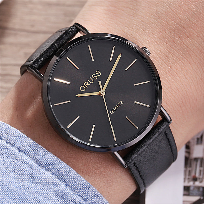 Men's Light Luxury Ultra-thin Belt Watch