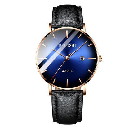 Blue Light Ultra-thin Fashion Men's Waterproof Quartz Watch