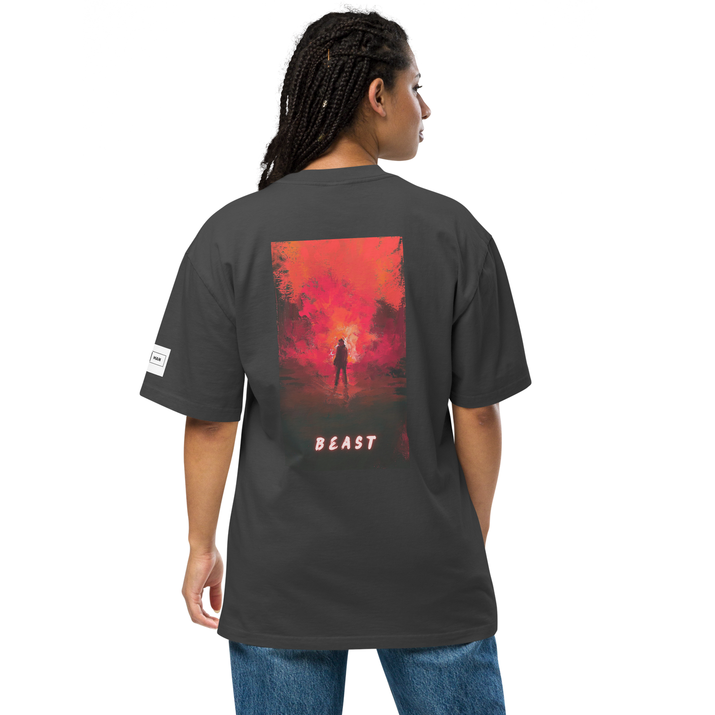 Beast Oversized faded t-shirt