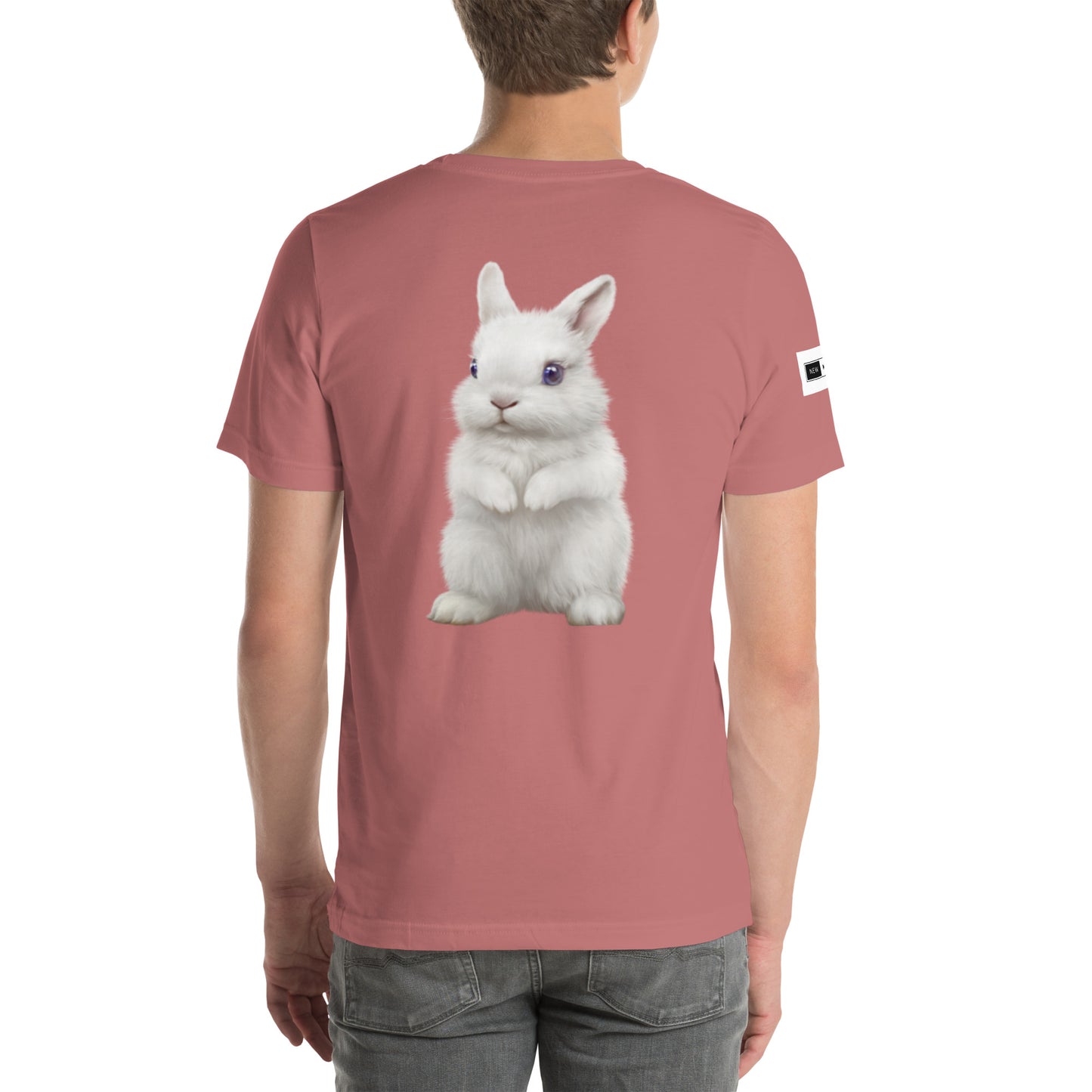 NEWMAN Pink Tee with White Rabbit